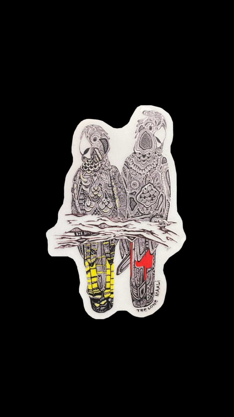 BLACK COCKATOO STICKER